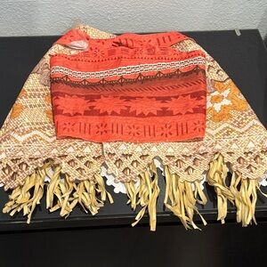 Disney Moana Kids Costume with Red and Orange Details